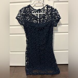 Hollister Navy Blue Lace Dress